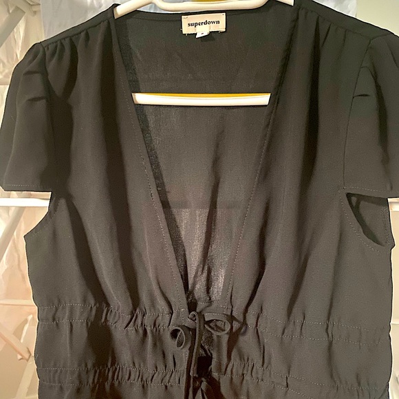 Superdown Sarah tie front shirt - Picture 3 of 5